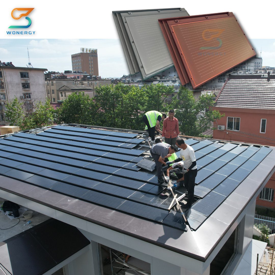 Dachówki fotowoltaiczne łączą funkcję pokrycia dachowego z produkcją energii elektrycznej Dachówki fotowoltaiczne łączą estetykę z produkcją czystej energii