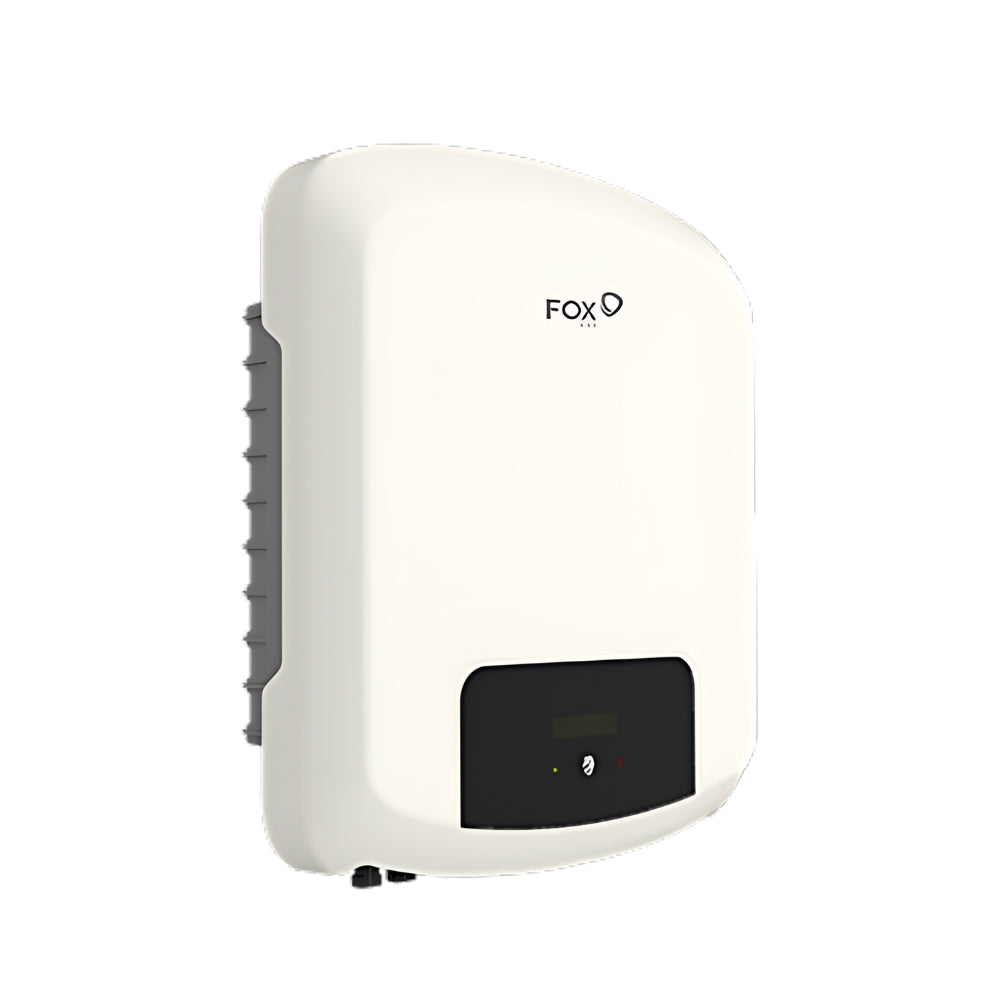 Wejścia DC w falowniku FoxESS Złącza DC wejściowe falownika FoxESS z oznaczeniami MC4 i diodami ochronnymi