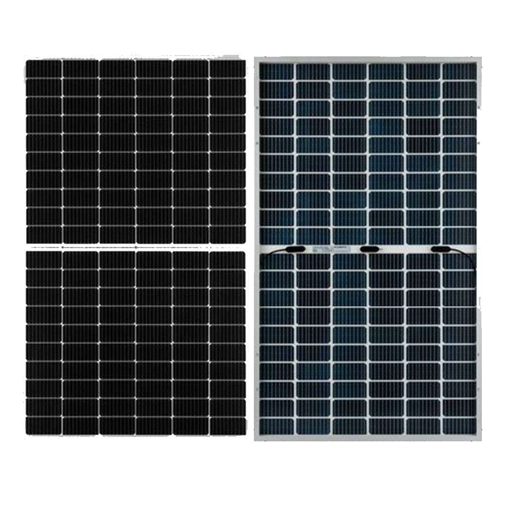 monokrystaliczne ogniwa w panelu JA Solar pod kątem z połyskiem