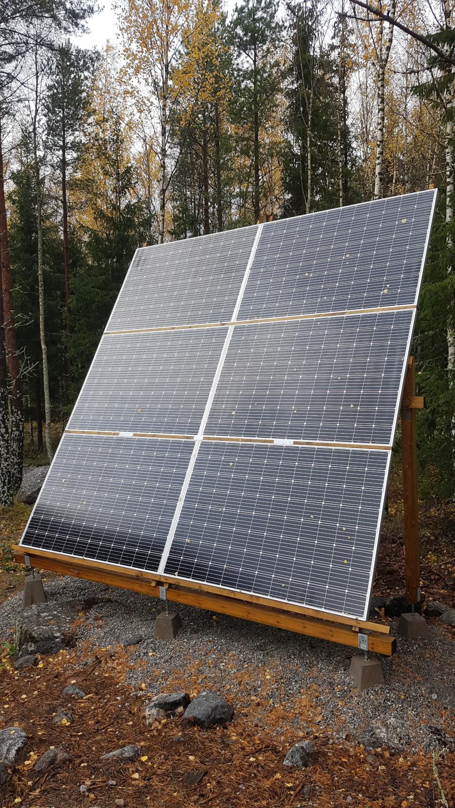 instalacja PV na gruncie klasy IV panele fotowoltaiczne na gruncie klasy IV z lekkim nachyleniem terenu